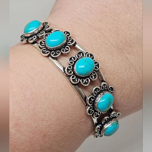 NVAJO TURQUOISE CUFF Bracelet NATIVE AMERICAN NEW - Picture 3 of 3